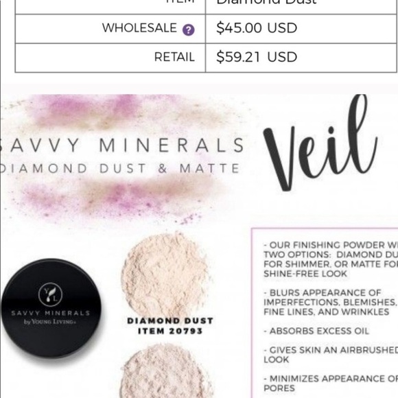 2 Savvy Minerals Young Living Veil Powder Diamond - Picture 5 of 5